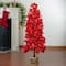 4ft. Pre-Lit Fiber Optic Color Changing Red Poinsettia Artificial Christmas Tree